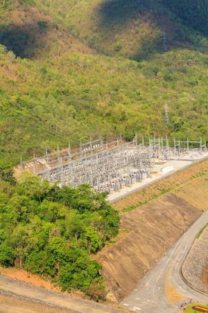 The dam produces electricityの写真素材