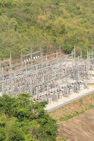 The dam produces electricityの写真素材