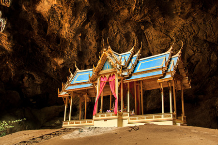 Kuha Karuhas pavillon in Phraya Nakorn cave, national park Khao Sam Roi Yot, Thailandの写真素材