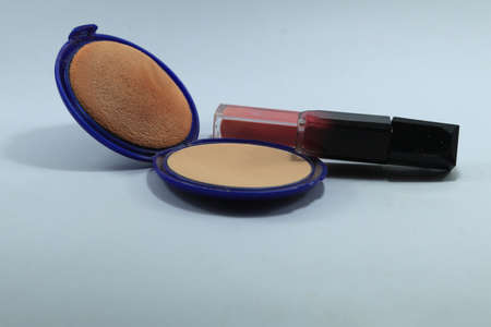 Makeup powder and eye shadow lipsticks are the makeup of women and the third gender to beautify, remove wrinkles on the face, make it tight and look age-appropriate, it is essential makeup for women.の写真素材