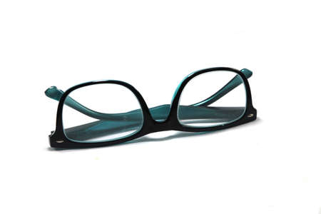 Presbyopia and myopia glasses for reading and daily use are eye care and health on white background.の写真素材