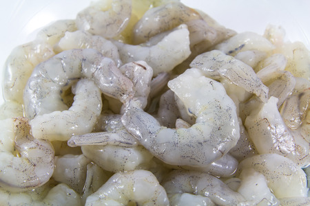 Small Shrimps are fresh and peeledの写真素材