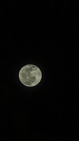 full moon in the night sky, can use to display or montage on productの写真素材