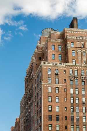 Bricks building facade, Manhattan, NYC, USAの写真素材