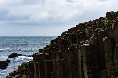 ocean and Giant's Causeway, Northern Ireland