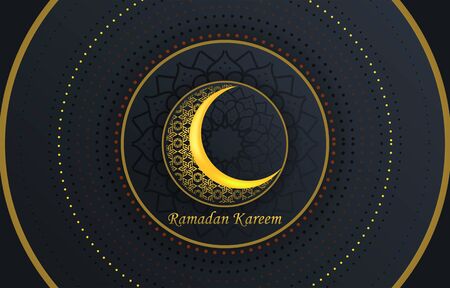 Ramadan Kareem greeting background Islamic vector design.のイラスト素材