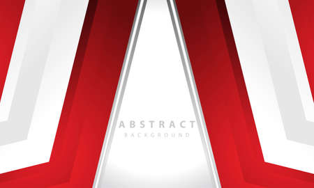 Modern vector abstract red and white stripes on white background. Elegant concept design vector design template for frame, cover, banner, card useのイラスト素材
