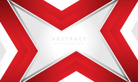 Modern vector abstract red and white stripes on white background. Elegant concept design vector design template for frame, cover, banner, card useのイラスト素材