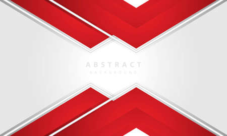 Modern vector abstract red and white stripes on white background. Elegant concept design vector design template for frame, cover, banner, card useのイラスト素材