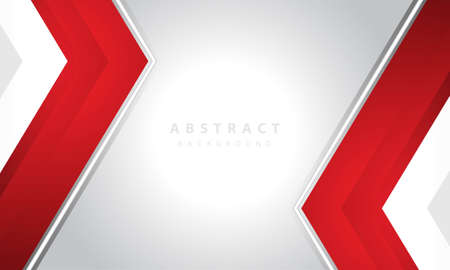 Modern vector abstract red and white stripes on white background. Elegant concept design vector design template for frame, cover, banner, card useのイラスト素材