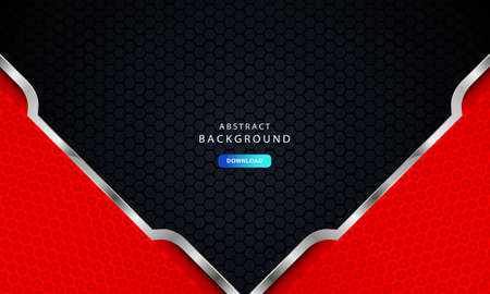 Red abstract dark background vector, modern corporate concept with silver effectのイラスト素材