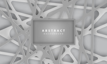 Abstract 3d background with grey papercut.のイラスト素材