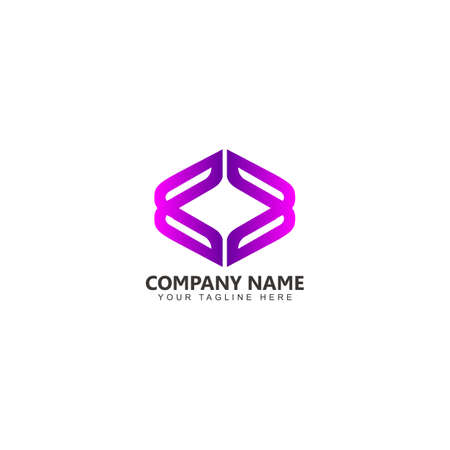 Rectangular stripe logo design. Corporate Logo Designのイラスト素材