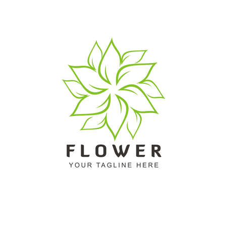 Flowers logo for spa and beauty salonのイラスト素材