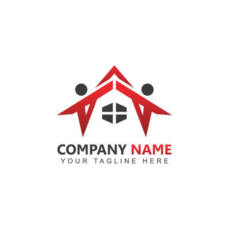 Real Estate Logo. Construction Architecture Building Logo Designのイラスト素材