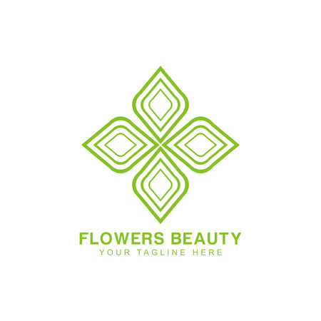 Abstract circle flower Ornament Logo. Beauty Fashion boutique salon logo icon design templateのイラスト素材