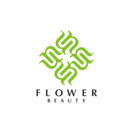 Flowers logo for spa and beauty salonのイラスト素材