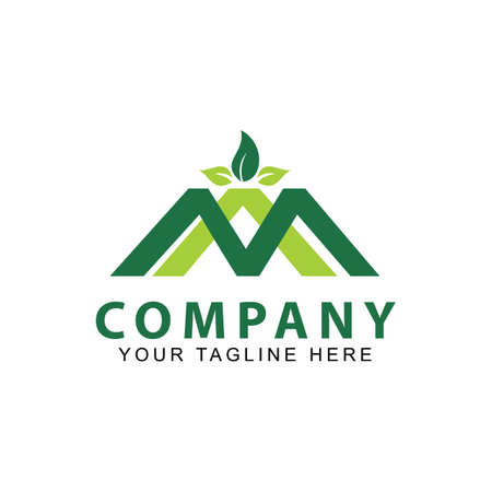 Letter AM logo icon design template elements - vector sign.のイラスト素材