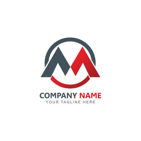 Initial M Logo Design inspirationのイラスト素材