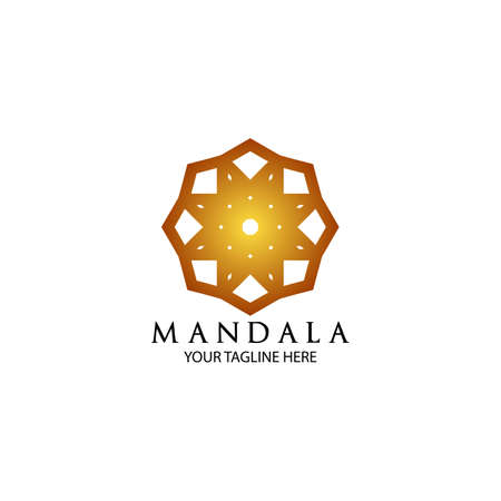 Star Ornamental Mandala Icon Vector Logo Template Illustration Design.のイラスト素材