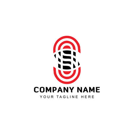 Line art S Logo Design inspirationのイラスト素材