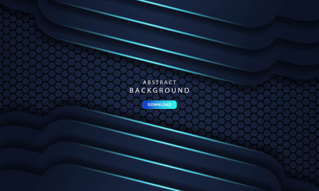 dark abstract dimension on hexagon texture background