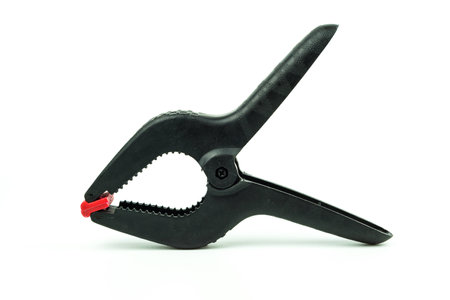 a Black Clamp on white backgroundの写真素材