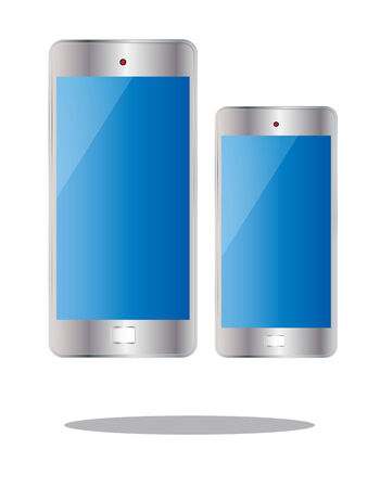 Smart Phone color Isolated Different sizeのイラスト素材