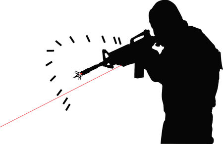 Vector illustration    Special Forces   SWAT Team  Policeのイラスト素材