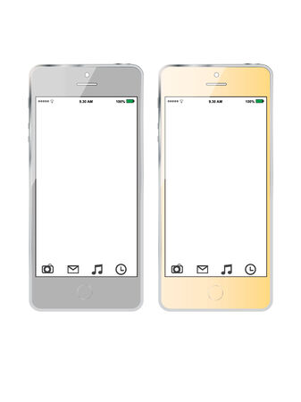 Smartphone,  flat mobile phone isolatedのイラスト素材