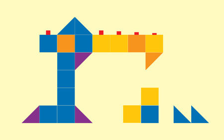 Abstract  Crane construction box  designのイラスト素材