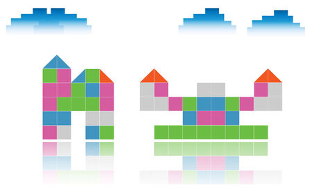 House  Real Estate with Reflections cloud  icon designのイラスト素材
