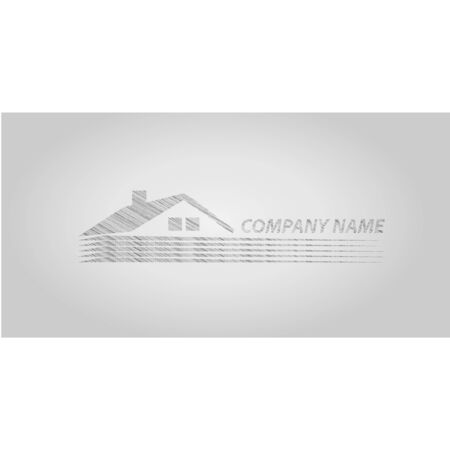 House  Real Estate  icon design , concept sketchのイラスト素材