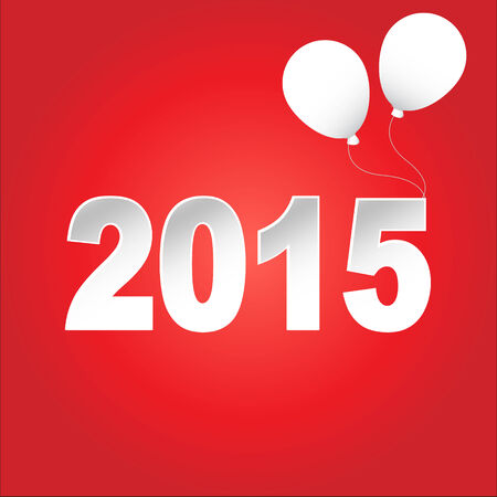 Pong balls Happy new year 2015.balloonのイラスト素材