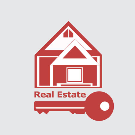 Red House Real Estate iconのイラスト素材