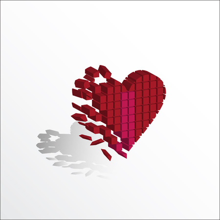 Heart 3D iconのイラスト素材