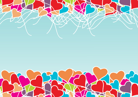 Vector  Heart  Valentines   backgroundのイラスト素材