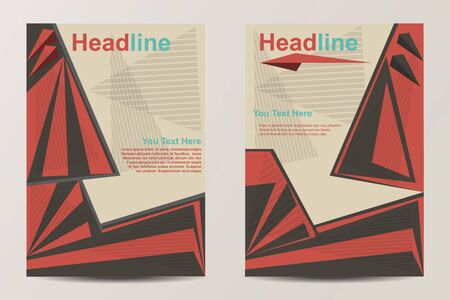 Vintage  Abstract Brochure Flyer retro design vector templateのイラスト素材