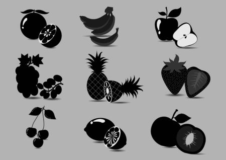 Fruit and Vegetables iconの写真素材