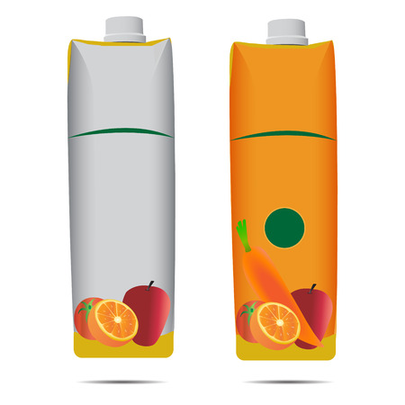 Juice box carton template Vector illustrationのイラスト素材