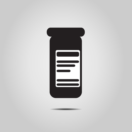 medicine bottle icon - vector illustrationのイラスト素材