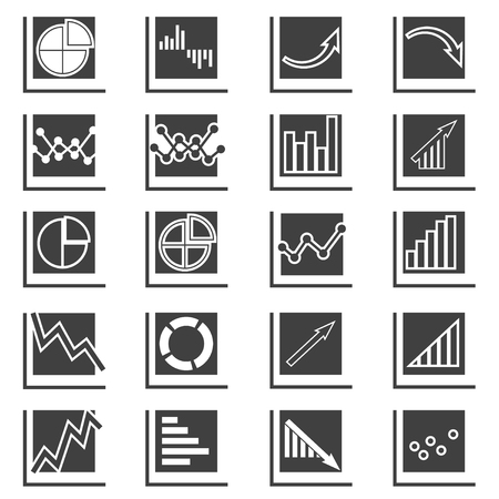 Statistic diagram and graphs vector icon - vector illustrationのイラスト素材