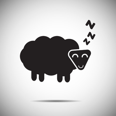 Sleep icon sheepのイラスト素材