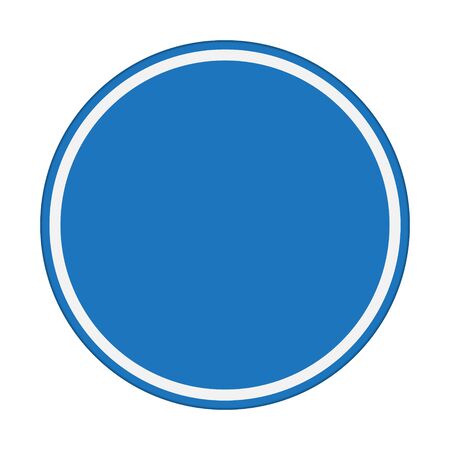 traffic sign , blue sky sign circle Isolated road warningのイラスト素材