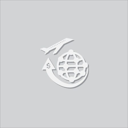 plan business a round the world icon logoのイラスト素材