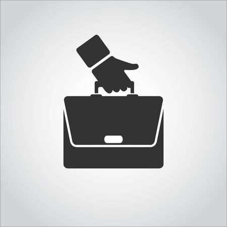 hand on bag  logo or iconのイラスト素材