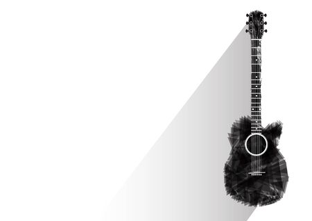 guitar black abstract isolated  vector Illustrationのイラスト素材