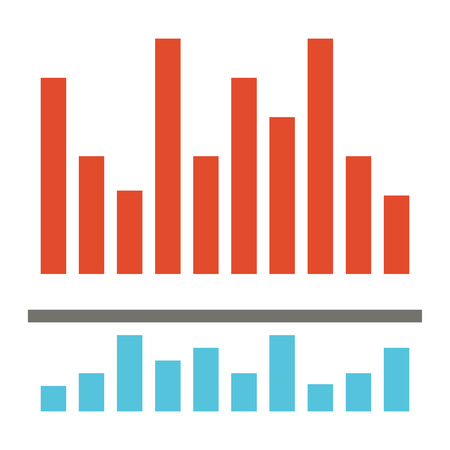analysis bar graph   flat designのイラスト素材