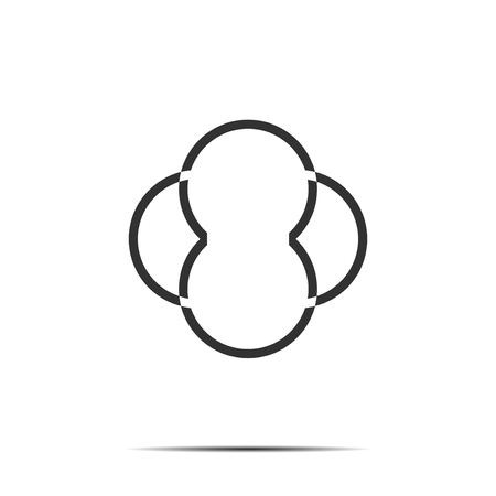 little bee circle abstract icon. Branding Identity Corporate vector icon designのイラスト素材