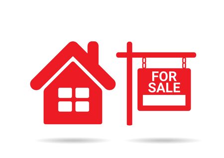 Home For Sale Real Estate Sign  . House Real Estate   designのイラスト素材
